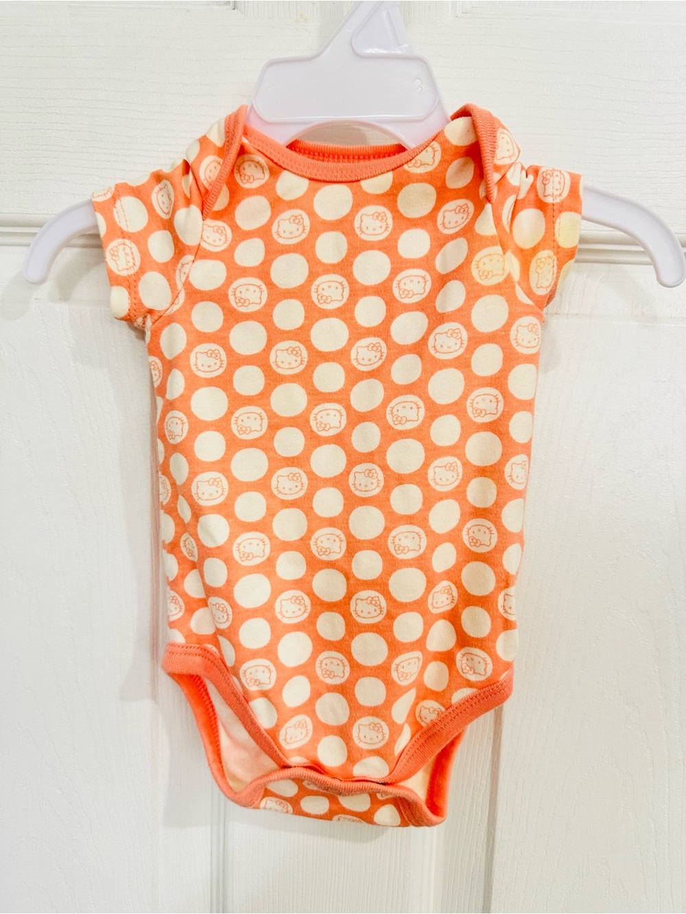 Hello Kitty Orange and Cream Polka Dot Short-Sleeve One-Piece